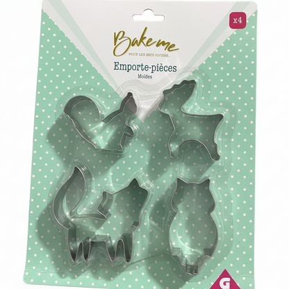قوالب ستانلس ستيل لتشكيل الكوكيز -اشكال حيوانات مرحه (عدد4)