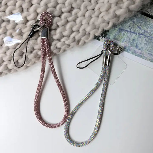 سلسلة موبايل لامعة مع حلقة تثبيت