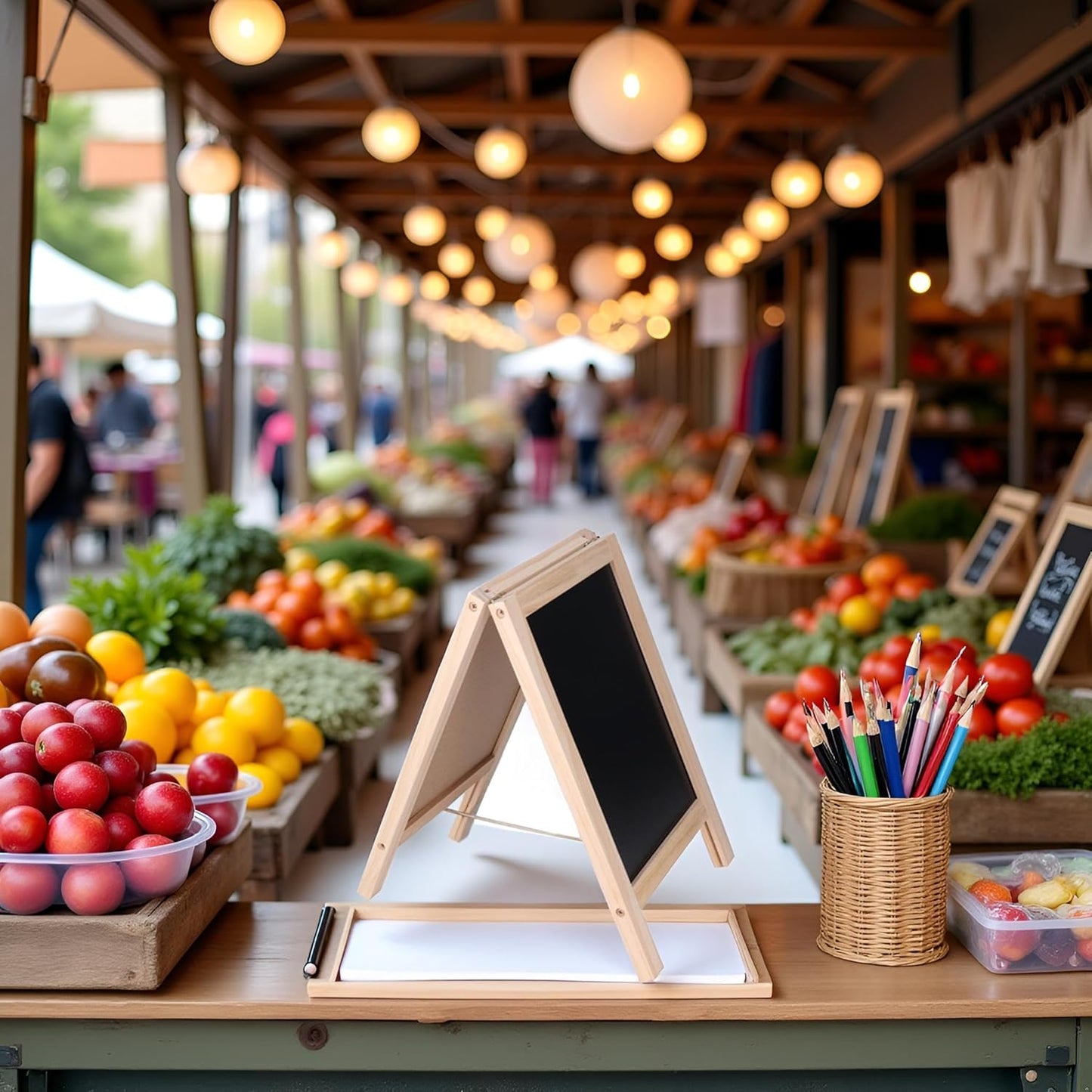 لوح رسم خشبي صغير مزدوج الجهتين