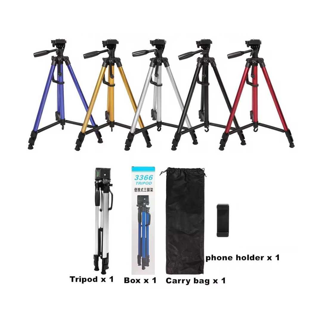 ارتفاع 130 cm - ترايبود محمول من الألومنيوم للكاميرات والهواتف