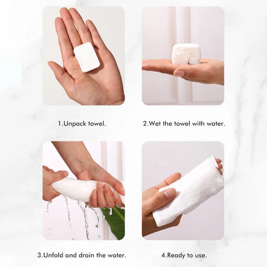 مجموعة بشاكير مضغوطة صغيرة – 20 قطعة (مناديل سحرية قابلة للتمدد)