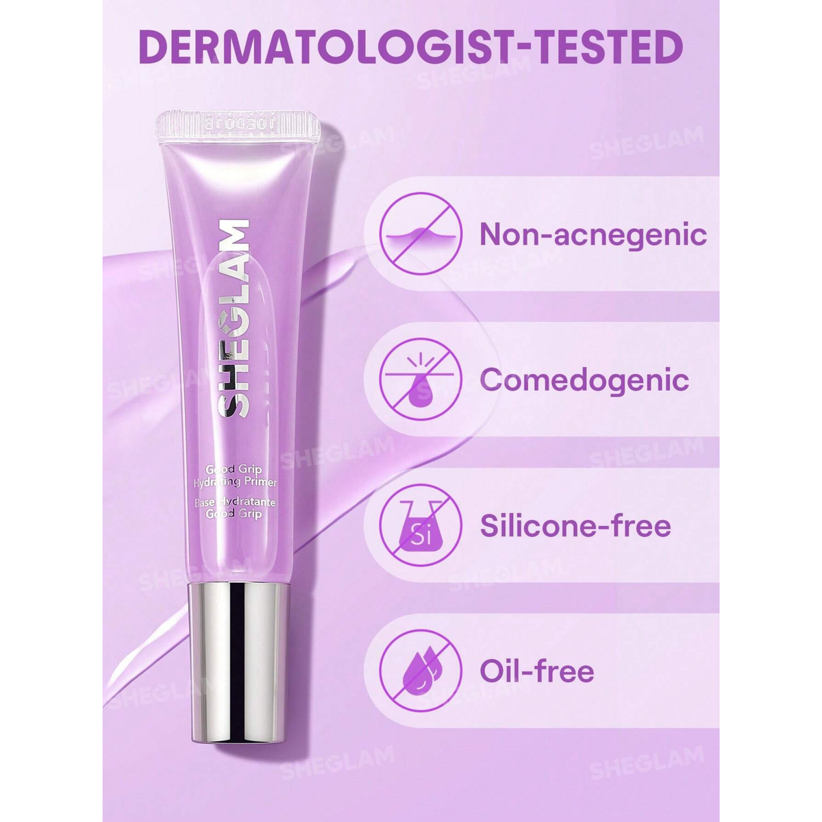 برايمر مرطب ومثبت للمكياج SHEGLAM Good Grip – توت أزرق وAHA، 15 مل