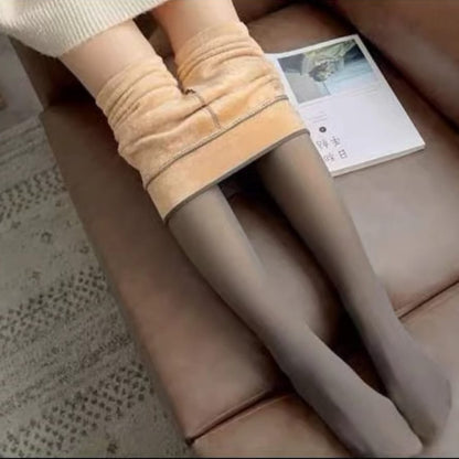 كولون نسائي حراري مبطن ببطانة صوفية دافئة بمظهر شبكي شفاف