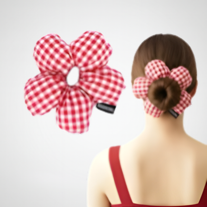 ربطة شعر وردة قماش منفوخة