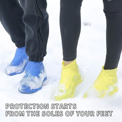 زوج غطاء حذاء سيليكون مقاوم للماء وغير قابل للانزلاق