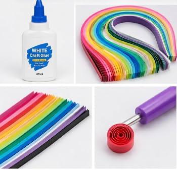 طقم فن لفّ الورق وتشكيل الورود – Paper Quilling