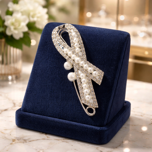 دبوس زينة (بروش) نسائي معدني مزخرف