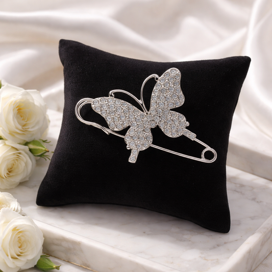 دبوس زينة (بروش) نسائي معدني مزخرف