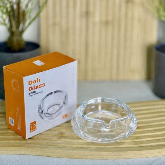 مكته سجائر زجاج شفاف ثقيل – Deli