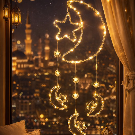 حبل إضاءة  – هلال ونجمة LED