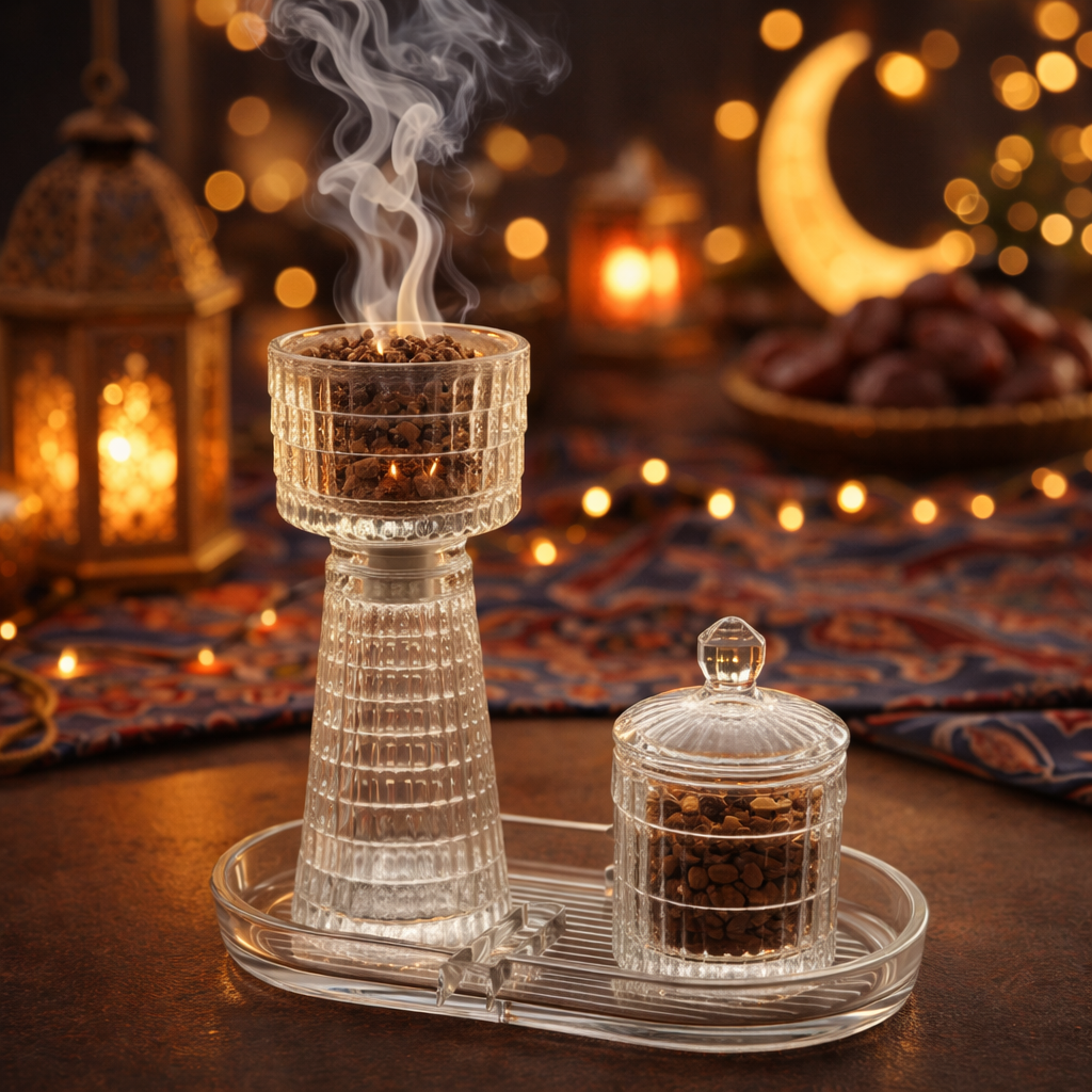 مبخرة زجاج كريستال فاخرة