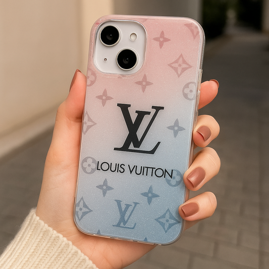 كفر آيفون 15 LV – لمعة ناعمة بتدرج ألوان