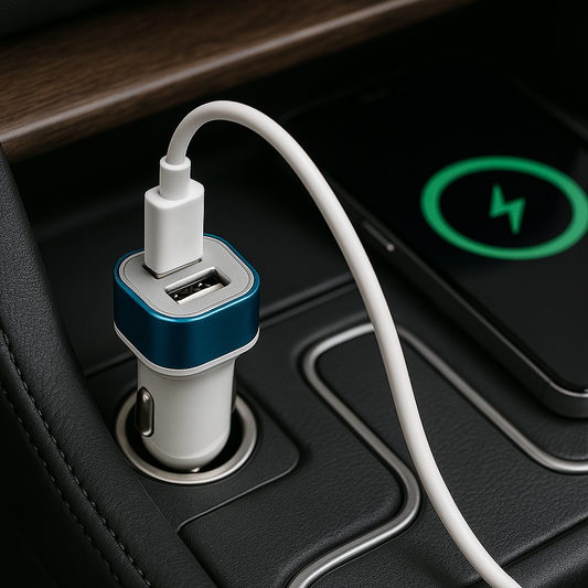 شاحن سيارة بمنفذين – (USB)