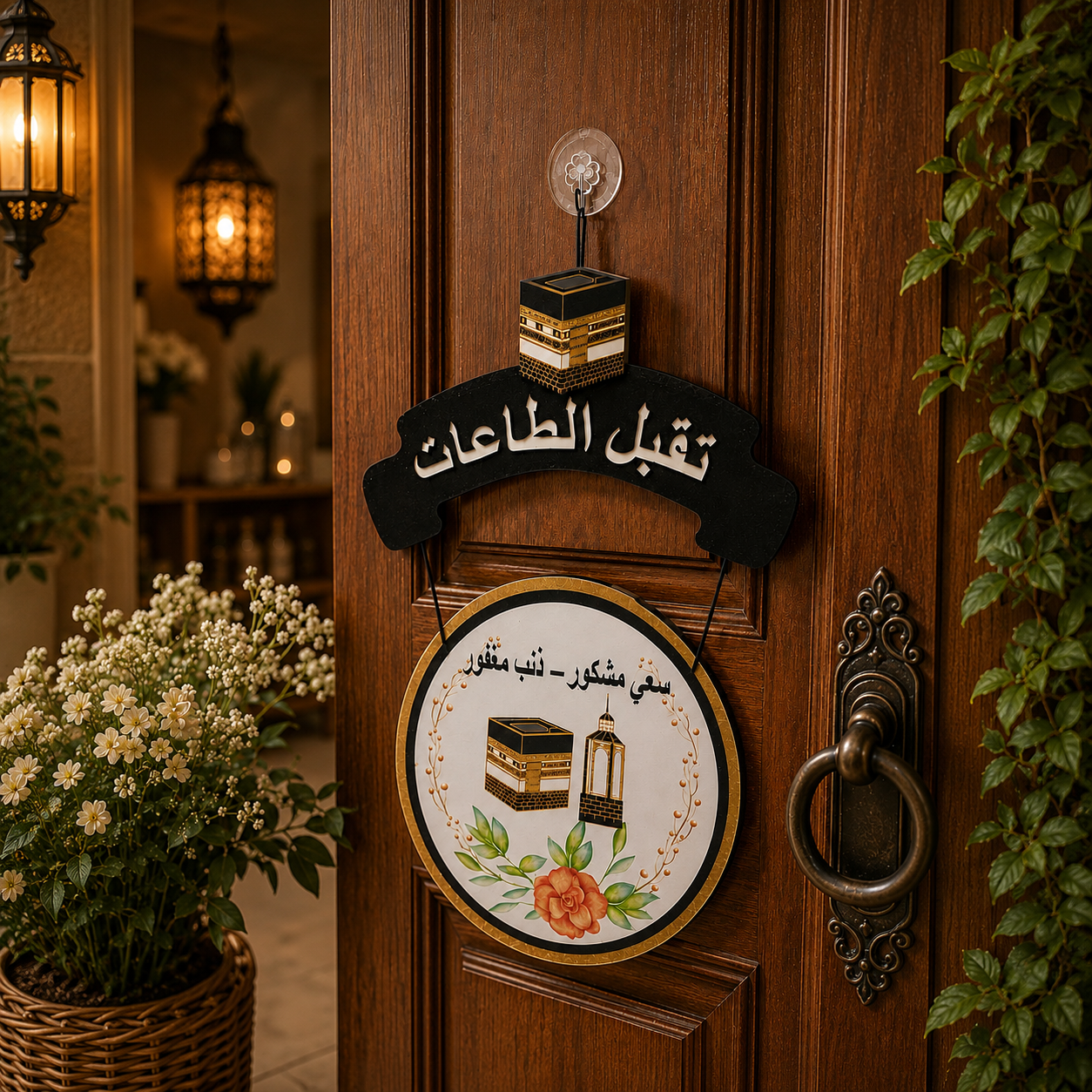 تعليقة باب من الفوم والقماش - لاستقبال الحجاج وعيد الأضحى-