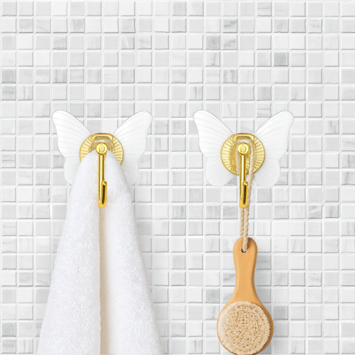 علاقة لاصقة مذهبة على شكل فراشة (عدد2)