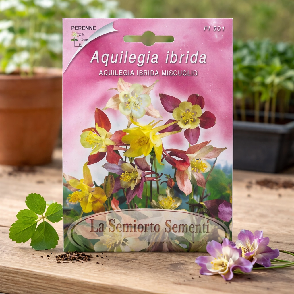 بذور زهرة الأكويليجيا الهجينة (Aquilegia hybrida)