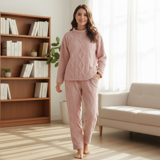 بيجاما شتوية فرو ناعم- فري سايز