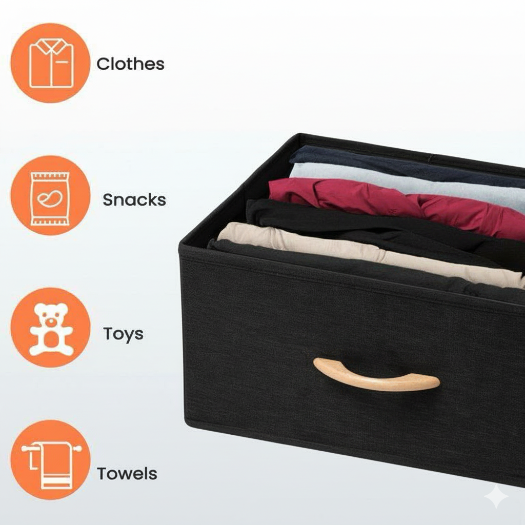 منظم أدراج وخزائن ثقيل مع يد خشبيه