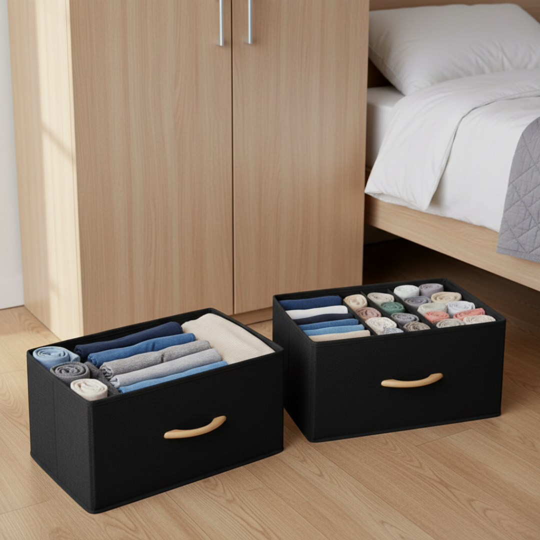 منظم أدراج وخزائن ثقيل مع يد خشبيه