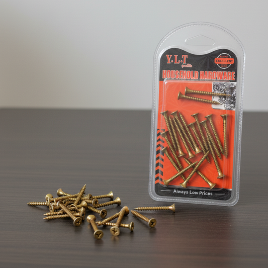 مجموعة براغي منزلية طول ٤ سم – لون ذهبي