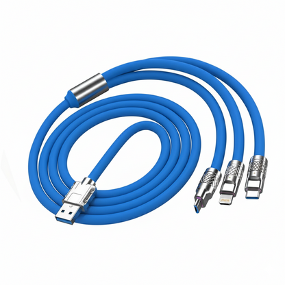 كيبل سيليكون (٣ في ١) لجميع انواع الاجهزه