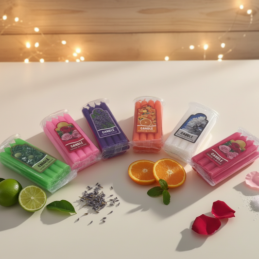 شموع عطرية معطرة – تشكيلة الزهور والفواكه ٨شموع في العبوه