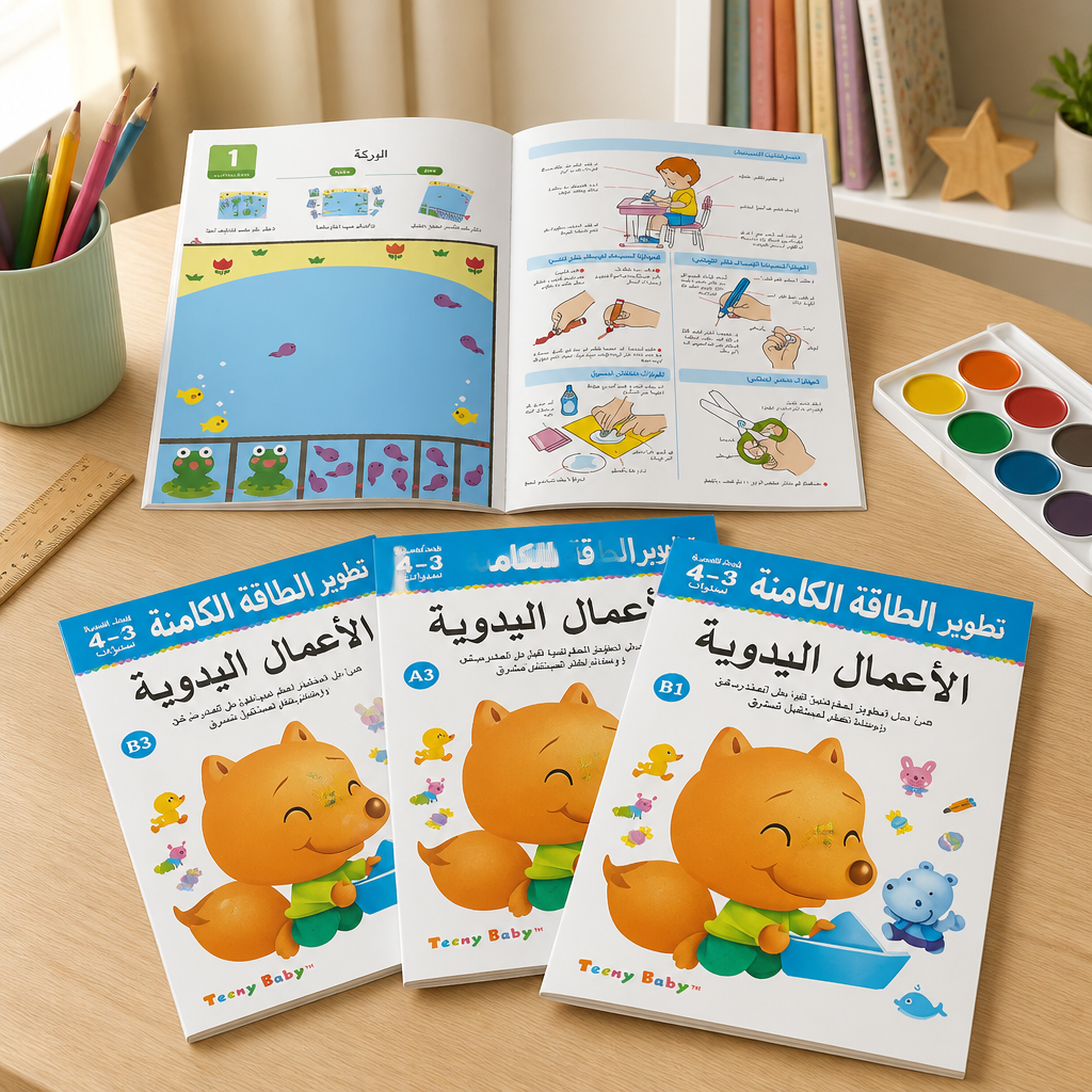 كتاب الأعمال اليدوية لتطوير المهارات والطاقة الكامنة للأطفال عمر ٤ -٥ سنوات