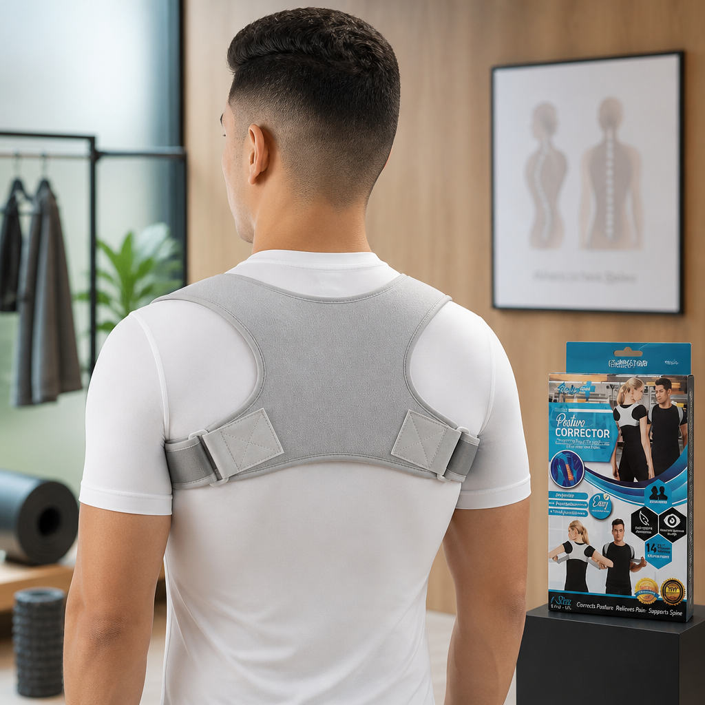 مشد تقويم الظهر والكتفين الطبي – Posture Corrector (للرجال والنساء)
