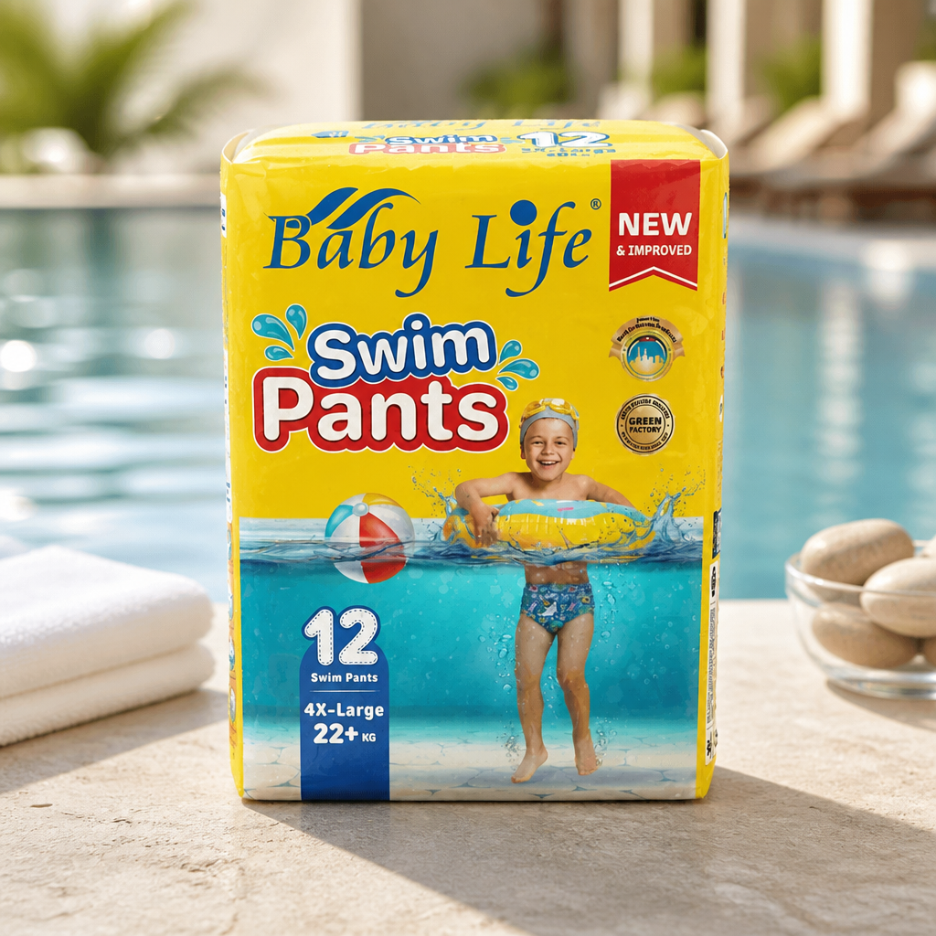 حفاضات سباحة Baby Life Swim Pants – مقاس 4 (12 حفاضة)