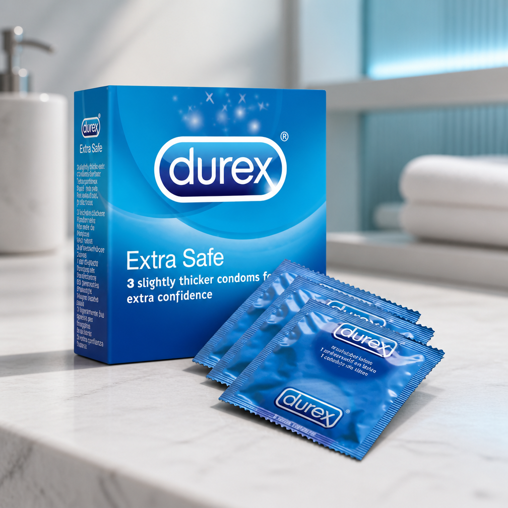 واقي اكسترا امن, 3 قطع من ديوركس – Durex Extra Safe Condoms 3 Pieces