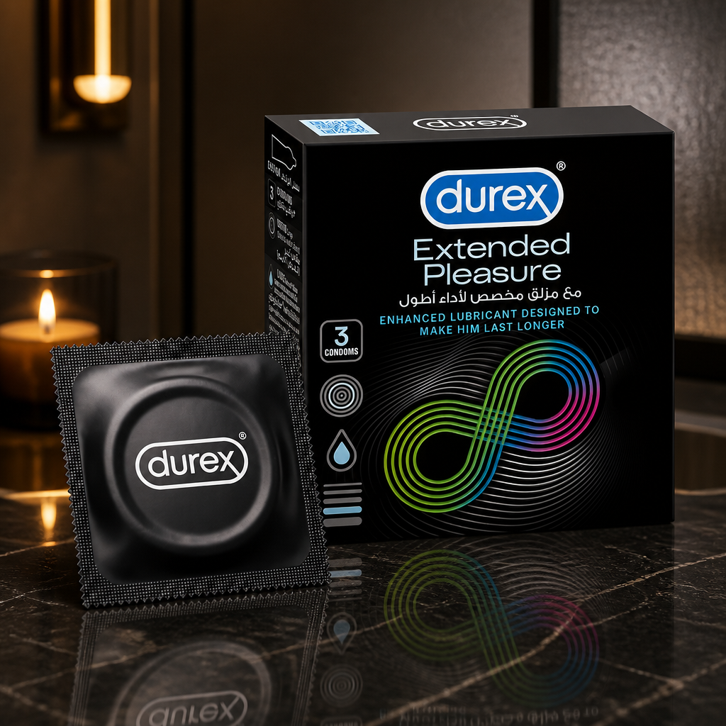 Durex Extended Pleasure Condoms, 3 Pieces واقي ديوريكس
