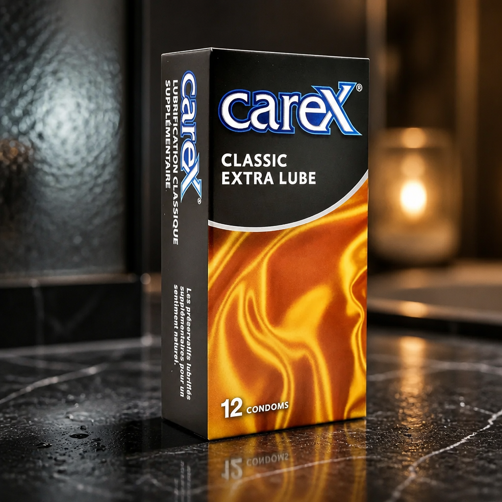 CAREX Classic Extra Lube condoms– واقي بمزلق إضافي 12 قطعة