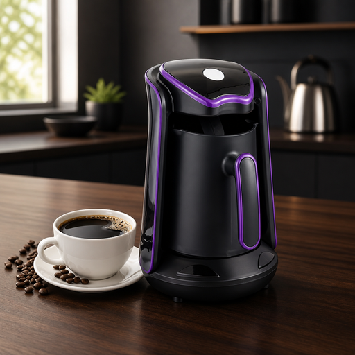 ☕ ماكينة تحضير القهوة التركية المحمولة – 4 فناجين، 600 واط