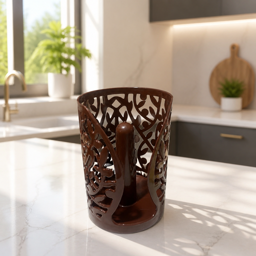 حامل مناديل مطبخ بلاستيكي بتصميم زخرفي أنيق