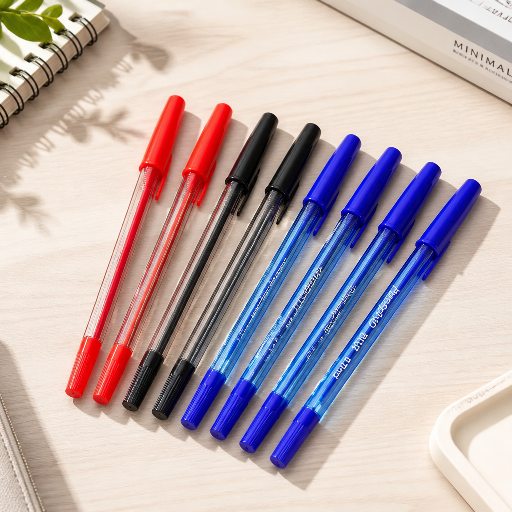 مجموعة ٨ اقلام حبر جاف عدة الوان PureSpirit– سن دقيق 0.7 مم