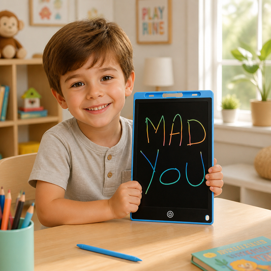 لوح كتابة ورسم إلكتروني LCD للأطفال 12 بوصة – شاشة ملونة مع قلم
