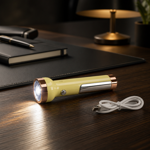كشاف LED قابل للشحن AB SUPER مع كيبل شحن Micro USB