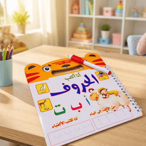التعليم المبكر -"اكتب وامسح" الحروف العربية