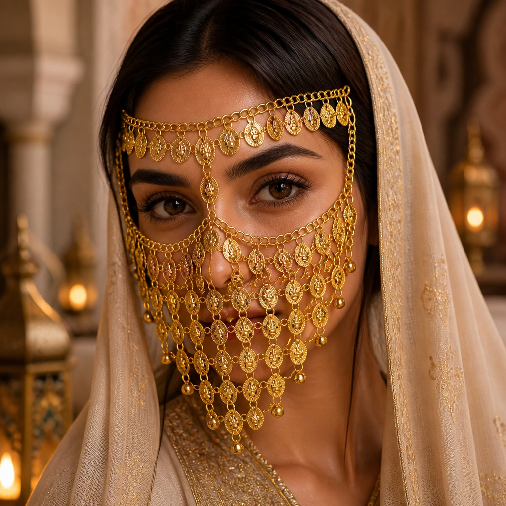 قناع شرقي - برقع مذهب
