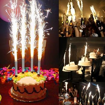 شموع شرارات نارية للكيك والحفلات 6 قطع