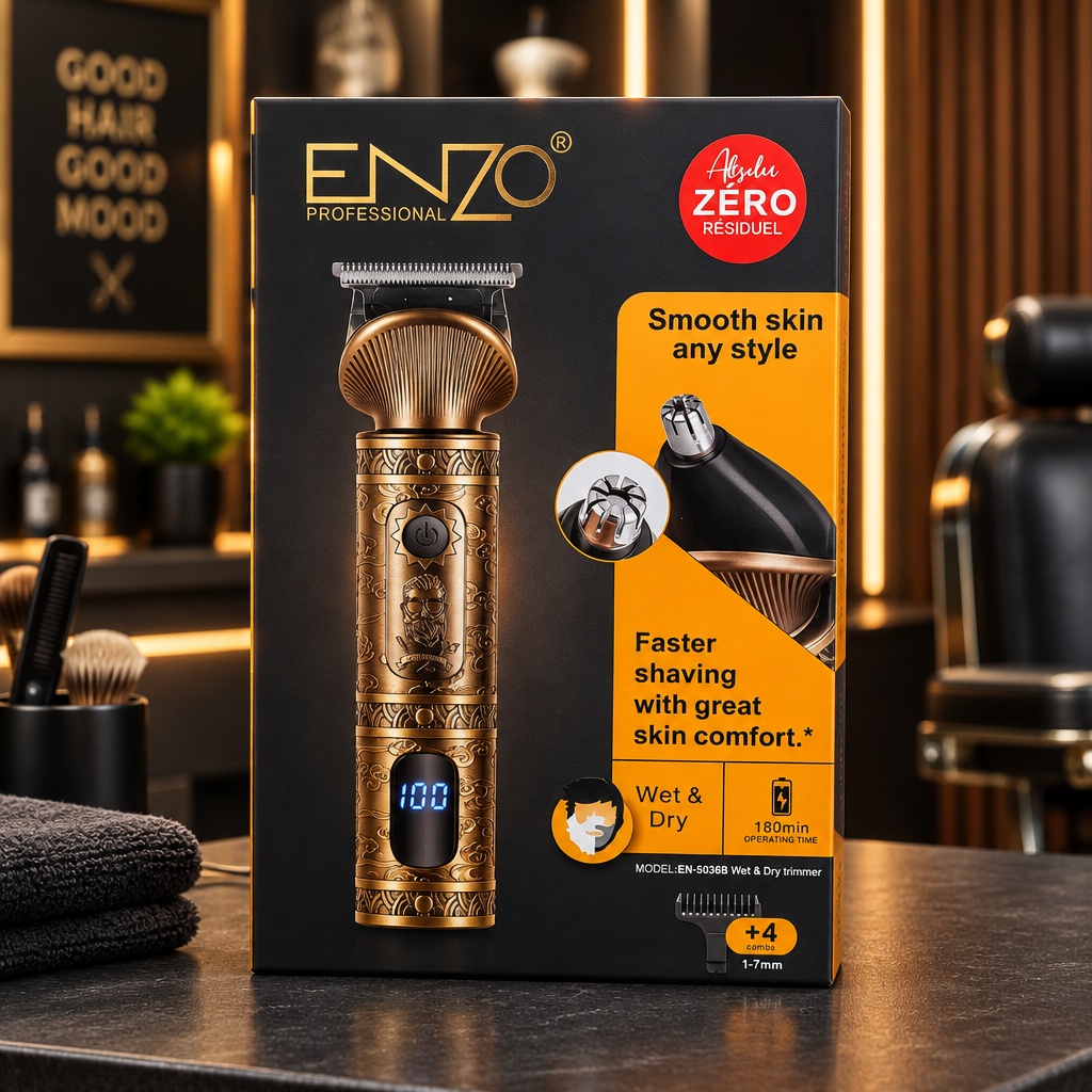 ماكينة حلاقة رجالية ENZO الذهبية