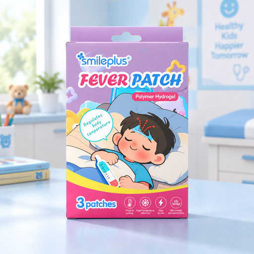لصقات تبريد للأطفال Smileplus Fever Patch – عبوة 3 قطع