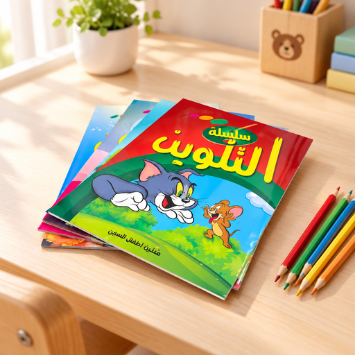 "سلسلة التلوين المرحة مقاس كبير " عدد ١(عدة أشكال وشخصيات)