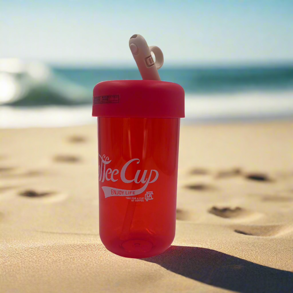 كاسة Coffee Cup  مع مصاصه مدمجة