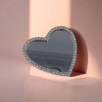 مرآة هاتف مزينة بالكريستال