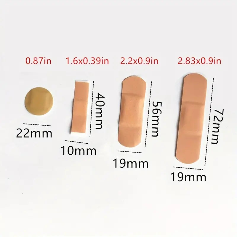 لزقات جروح ضد المي – 100 قطعة بأنواع وأحجام مختلفة