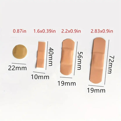 لزقات جروح ضد المي – 100 قطعة بأنواع وأحجام مختلفة