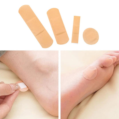 لزقات جروح ضد المي – 100 قطعة بأنواع وأحجام مختلفة