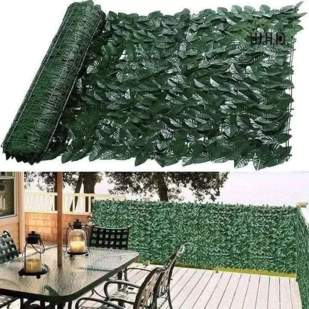 سياج خصوصية خارجي بأوراق صناعية خضراء 3×1 متر – ديكور حدائق وأسوار بتصميم طبيعي