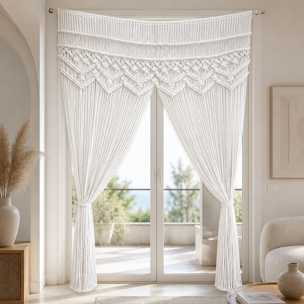 برداية مكرمية تصميم انيق - طول ٢ م